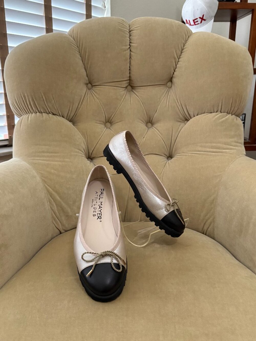 NEW Auth PAUL MAYER Iconic Bravo Cap Toe Lug Sole Comfort Ballet Flats